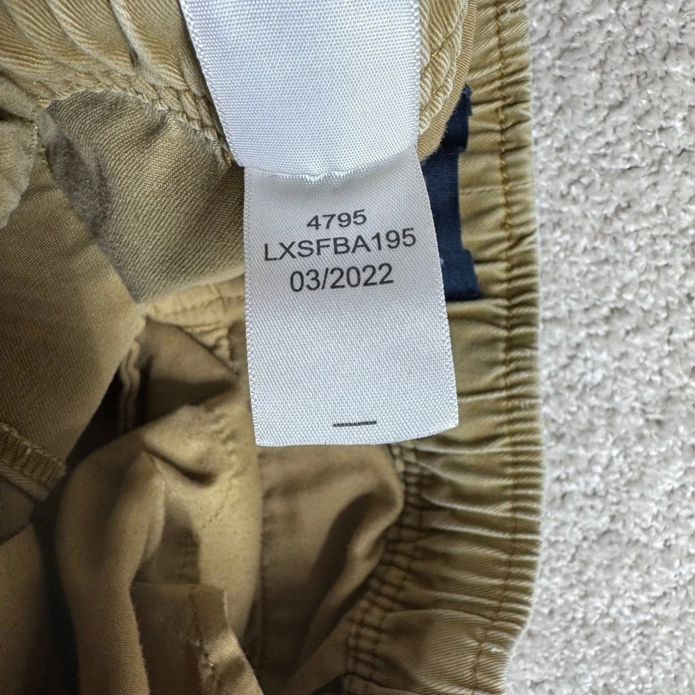 Aeropostale Mens XS Cargo Jogger Pants Khaki Tan Cotton Elastic Waist 4795 Y2K‎